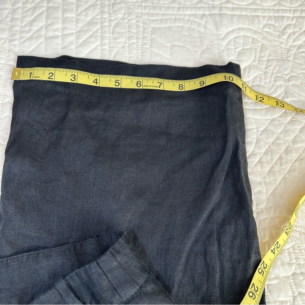 Lauren Ralph Lauren Gray 100% Linen Pants Sanderson Lined Green Label Women’s 12 - Picture 9 of 10